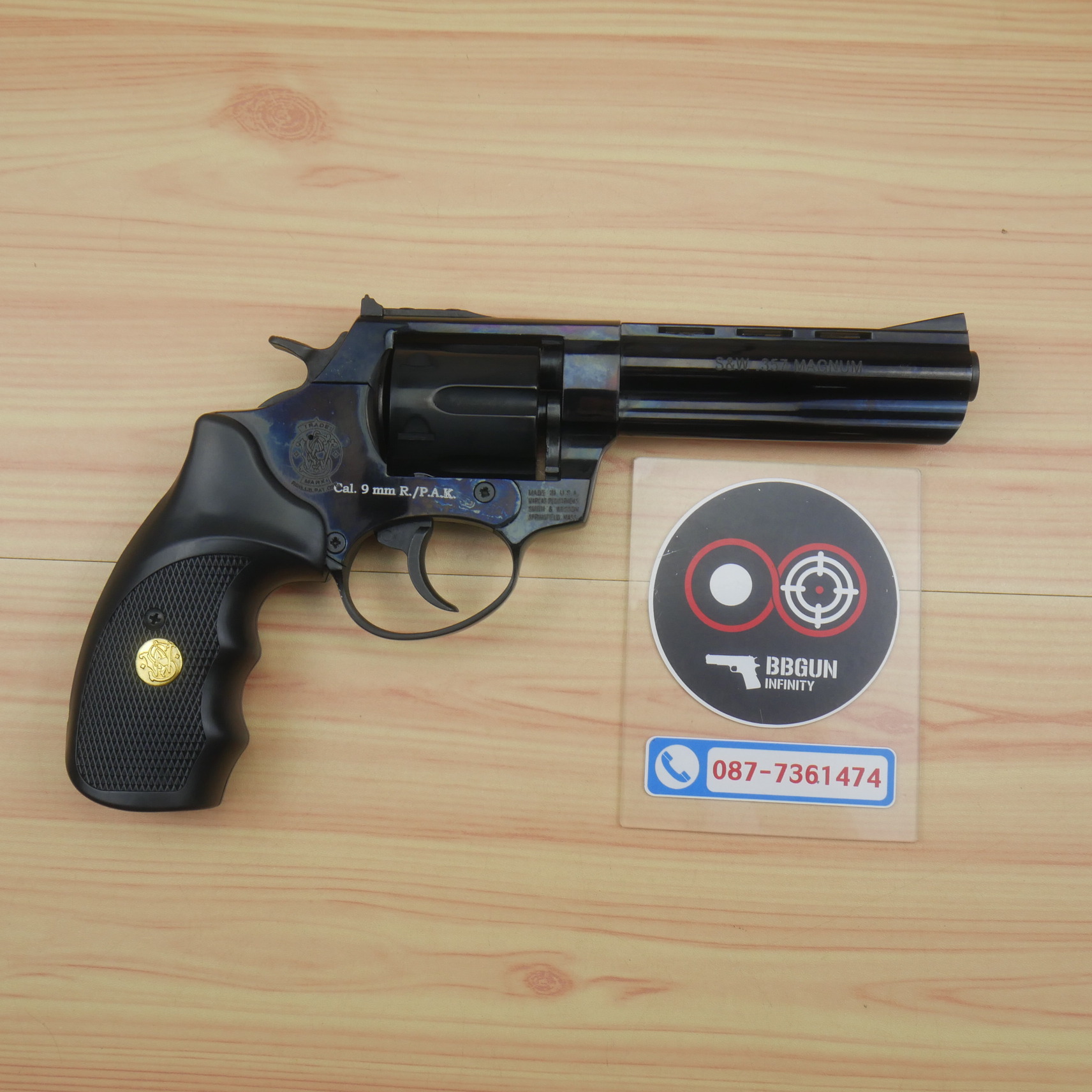 Blank Gun Ekol Viper 4.5 นิ้ว สีดำ แบลงค์กันลูกโม่ Revolver 4.5" black กระดุมทอง