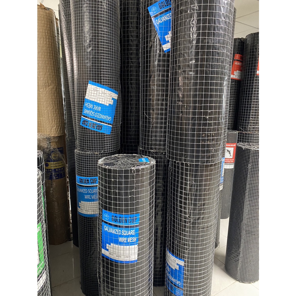 ลวดตาข่ายสี่เหลี่ยม (ราคารวมแวท) ตรา ถ้วยฟ้า กว้าง 120 ซม. ยาว 30 ม. ลวดเบอร์ 14 ขนาด 1x1x4 {รหัสสินค้า0102703002}