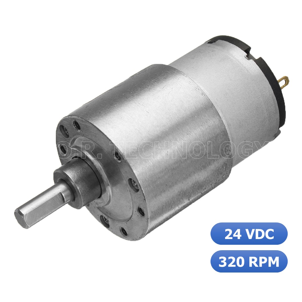 (1ชิ้น) JB034 มอเตอร์ มอเตอร์เกียร์ มอเตอร์อเนกประสงค์ ทอร์กสูง JGB37-520 JGB-520 Motor gear DC24V ความเร็วรอบ 320RPM/MIN (แกนขนาด 6mm, Shaft D)