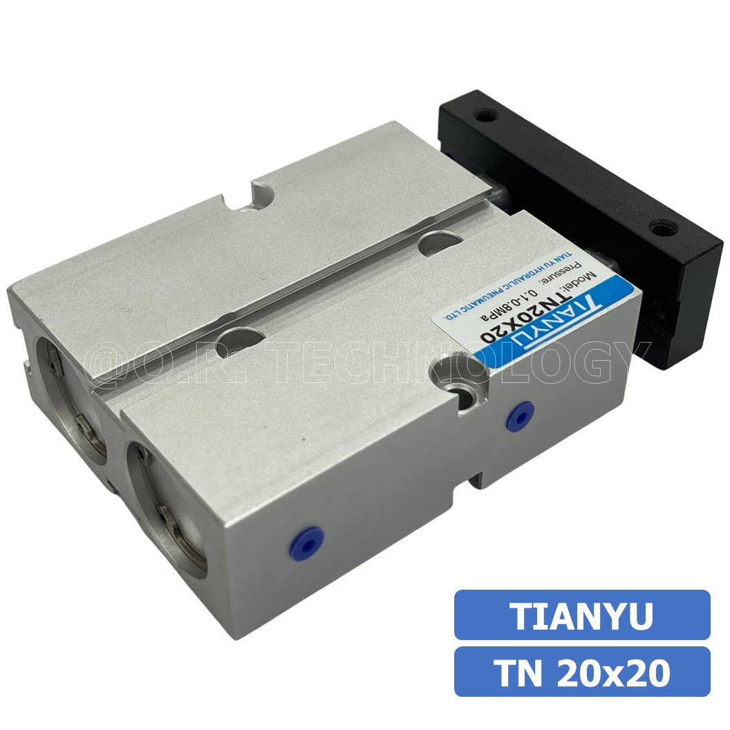 (1ชิ้น) TN 20x20 กระบอกลม แบบแกนคู่ กระบอกลมคอมแพ็ค 2 แกน Twin-Rod Cylinder compact Double-shaft Air Pneumatic