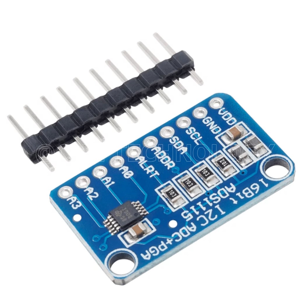 (1ชิ้น) NA335 โมดูล ADC แปลง analog เป็น digital ADS1115 I2C ADC 4 Channel 16-Bit with Programmable Gain Amplifier Module