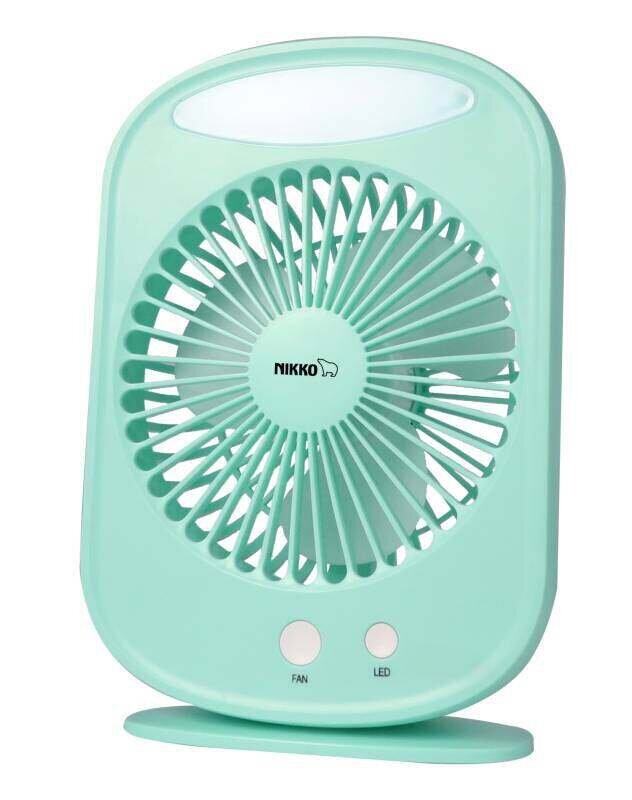 NIKKO พัดลมชาร์จไฟอเนกประสงค์ พกพาสะดวก พร้อมไฟ LED ปรับได้ 3 ระดับ รุ่น NKMF-L2895