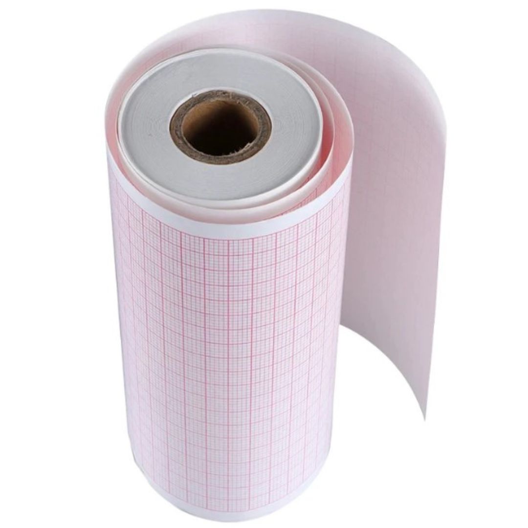 กระดาษเครื่องตรวจคลื่นไฟฟ้าหัวใจ ECG EKG 80 มม. (1 แพ็ค 2 ม้วน)