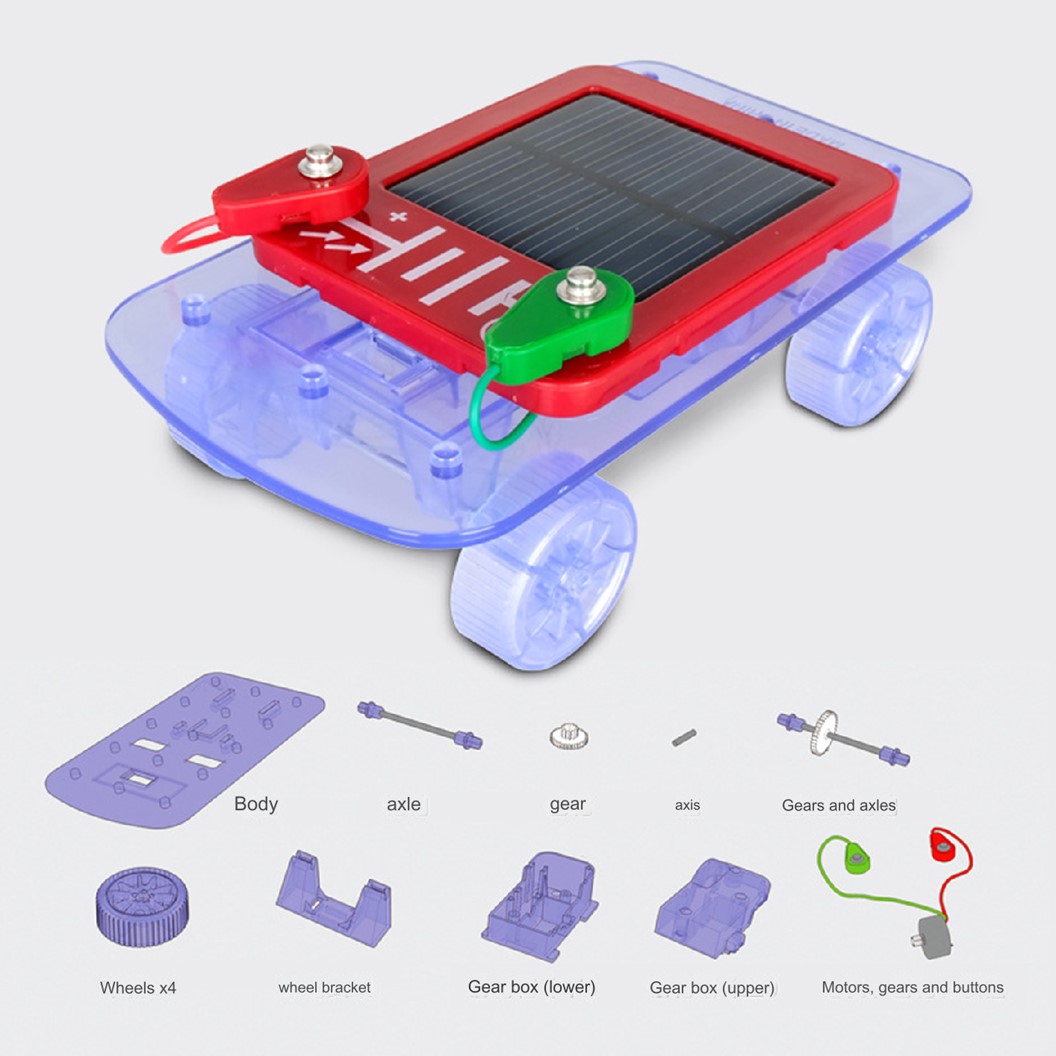 Model 230 ชุดเรียนรู้ รถพลังงานแสงอาทิตย์ Electronic Building Block No.230 Solar Car ชุดวงจรไฟฟ้าพื้นฐาน รถโซล่าเซลล์ Solar cell power car