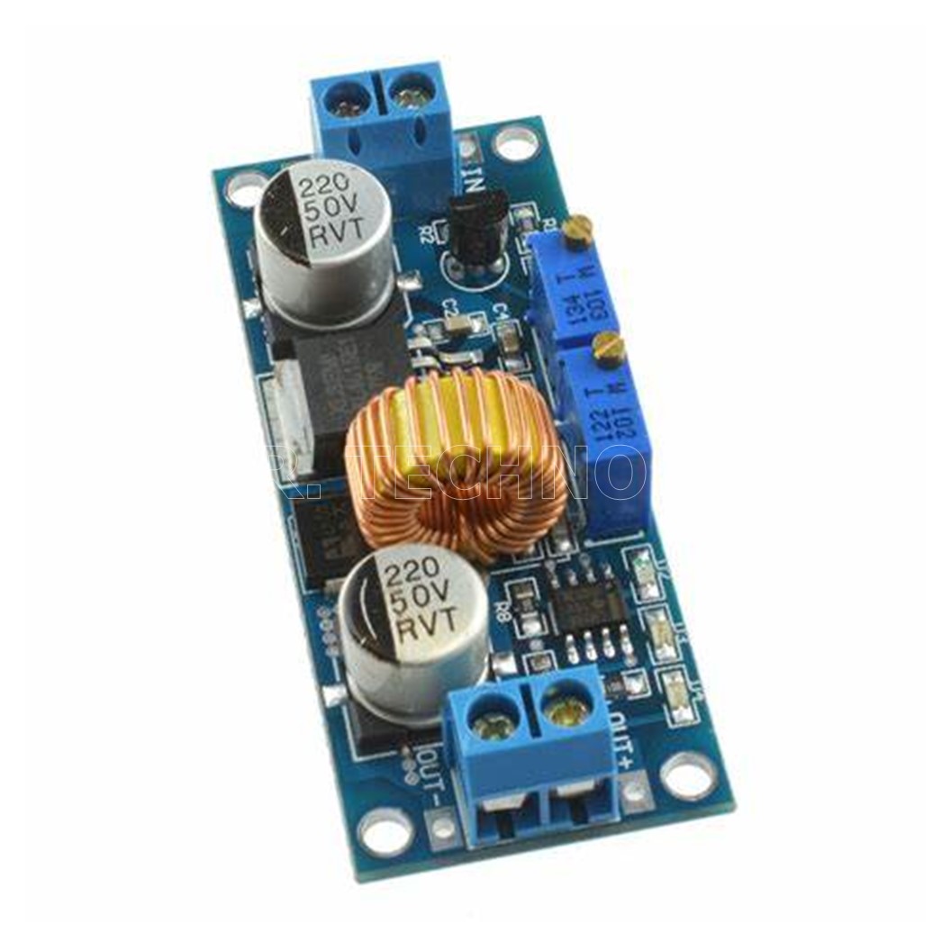 (1ชิ้น) AA450 โมดูลลดแรงดันไฟ โมดูลแปลงไฟ พร้อมตัวปรับกระแส ประสิทธิภาพสูง 4-38VDC เป็น 1.25-36VDC กระแสสูงสุด 5A Blue DC-DC Adjustable Step-down Module 5A 75W XL4015