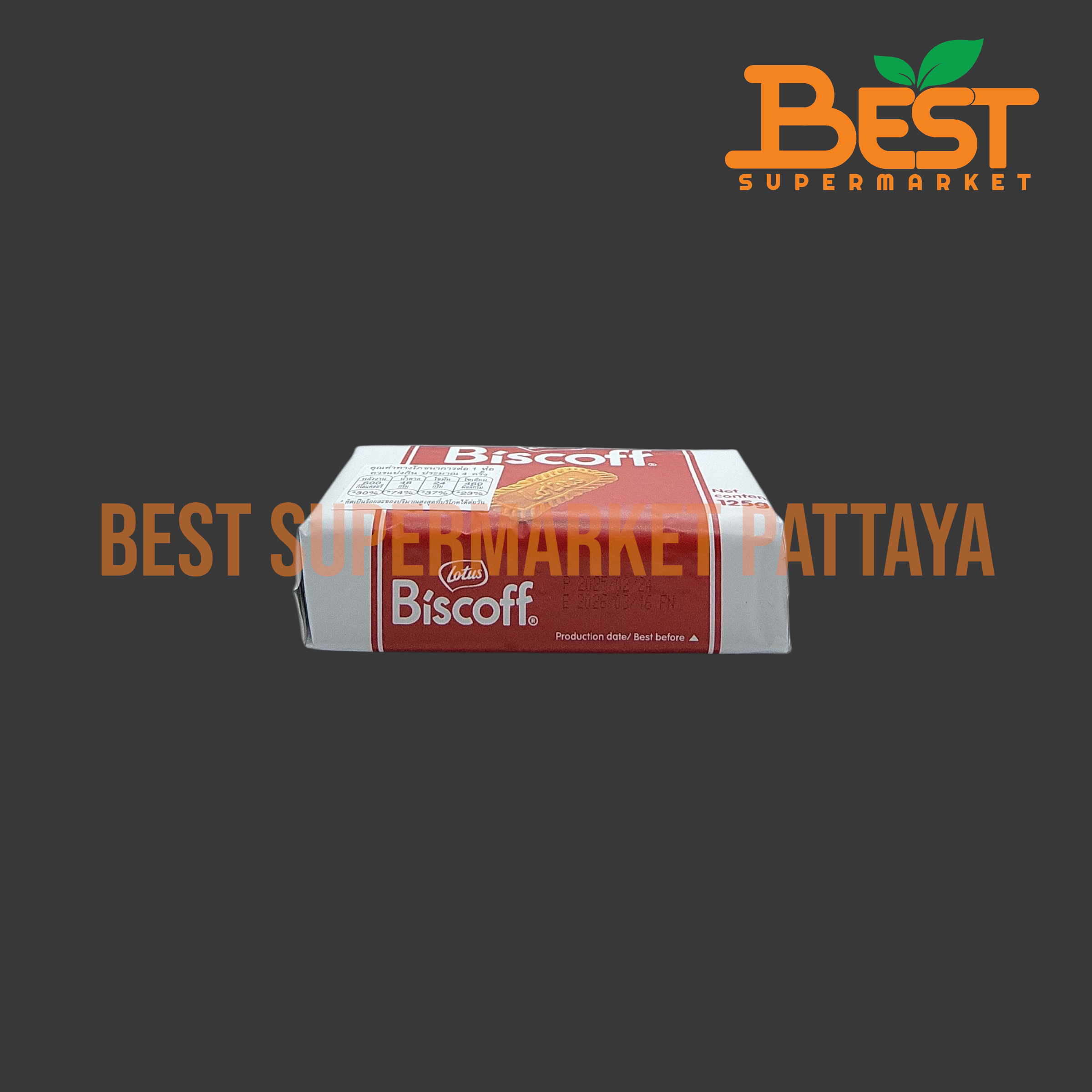 โลตัส บิสคอฟ คาราเมลไลซ์ บิสกิต 125 กรัม บิสกิตคาราเมล Lotus Biscoff Caramelised Biscuit 125 g.