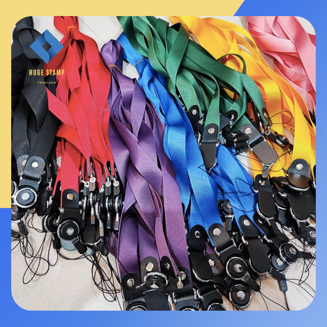 สายคล้องตรายางหมึกในตัว ใช้กับตรายางด้ามพกพา trodat คล้องคอ ใช้งานสะดวก กันหาย หรือคล้องบัตรพนักงาน