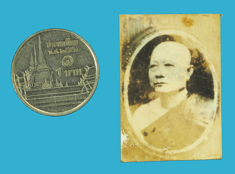 *35470 รูปถ่ายพระพุทธโฆษาจารย์ เขาบางทราย หลังยันต์น้ำเต้า เก่า ไม่ทราบปี 4