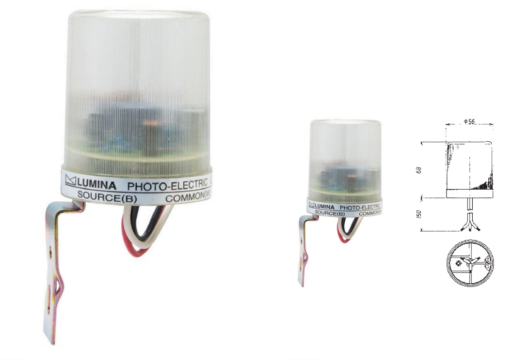 "LUMINA" ASO - 2203 สวิทช์แสงแดด 3A 220V (MADE IN JAPAN)