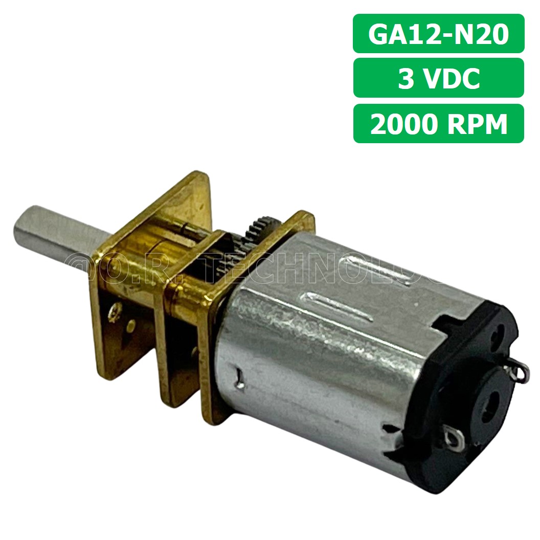 JB256 มอเตอร์ มอเตอร์เกียร์ N20 3VDC 2000RPM Micro Gear Motor DC แกนขนาด 3mm D Shaft มอเตอร์ทดเฟือง GA12-N20 ไมโครมอเตอร์
