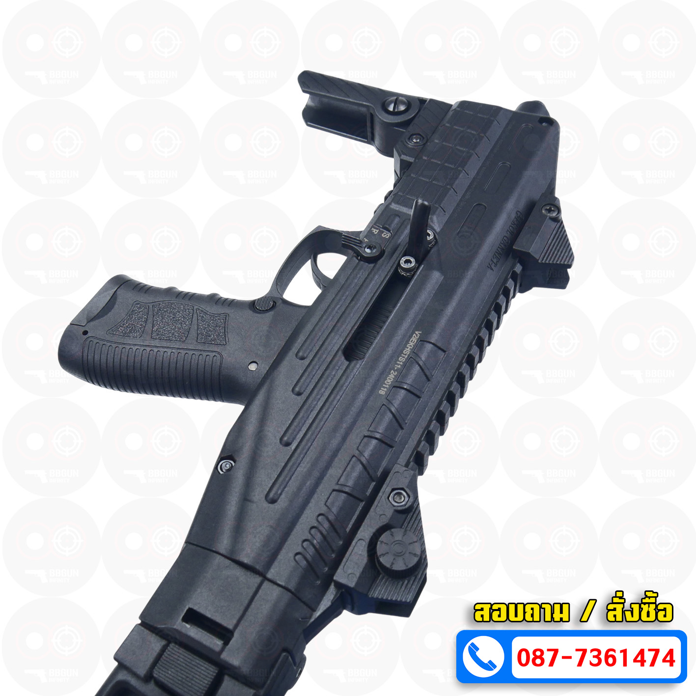 แบลงค์กัน Ekol GANNET-A Semi - Full Auto 9 mm. P.A.K. Blank gun สีดำ (แถม 2 แม็กกาซีน)