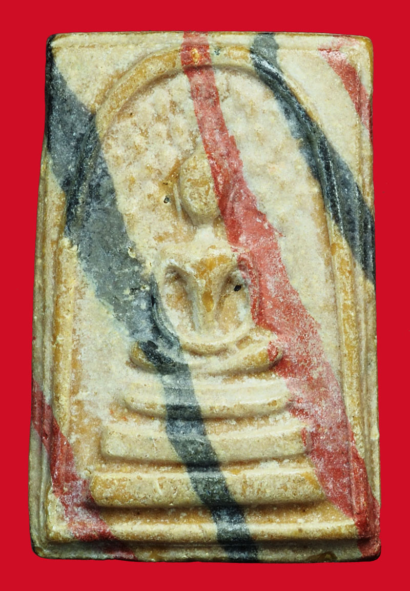 *36041 พระสมเด็จสายรุ้งพิมพ์ ปรกโพธิ์ หลังรูปเหมือน หลวงพ่อขอม วัดไผ่โรงวัว สุพรรณบุรี(หลวงพ่อกวย วัดโฆษิตรารามร่วมปลุกเสก) 9