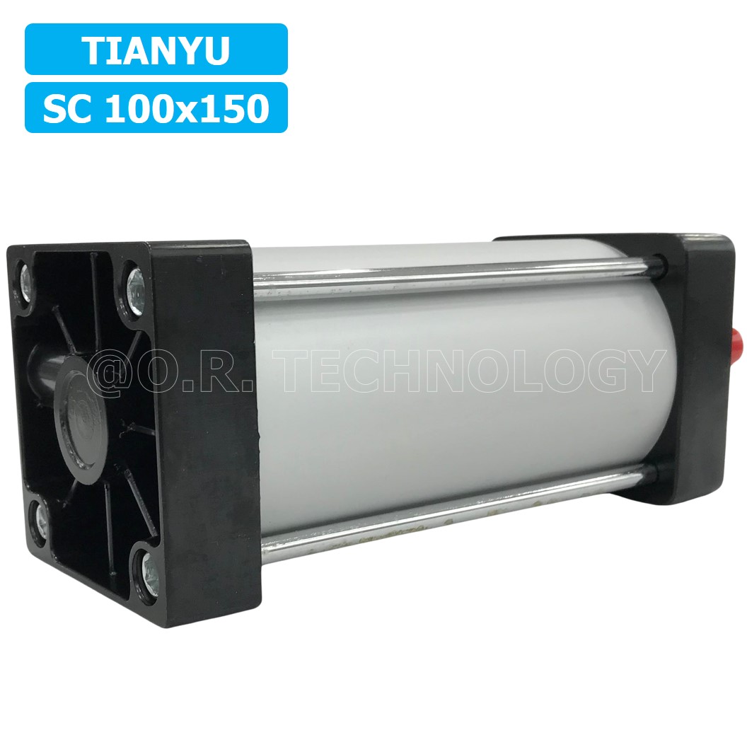 (1ชิ้น) SC 100x150 กระบอกลม รุ่นมาตรฐาน กระบอกลม 4 เสา Standard Cylinder Air Pneumatic แบบสี่เสา