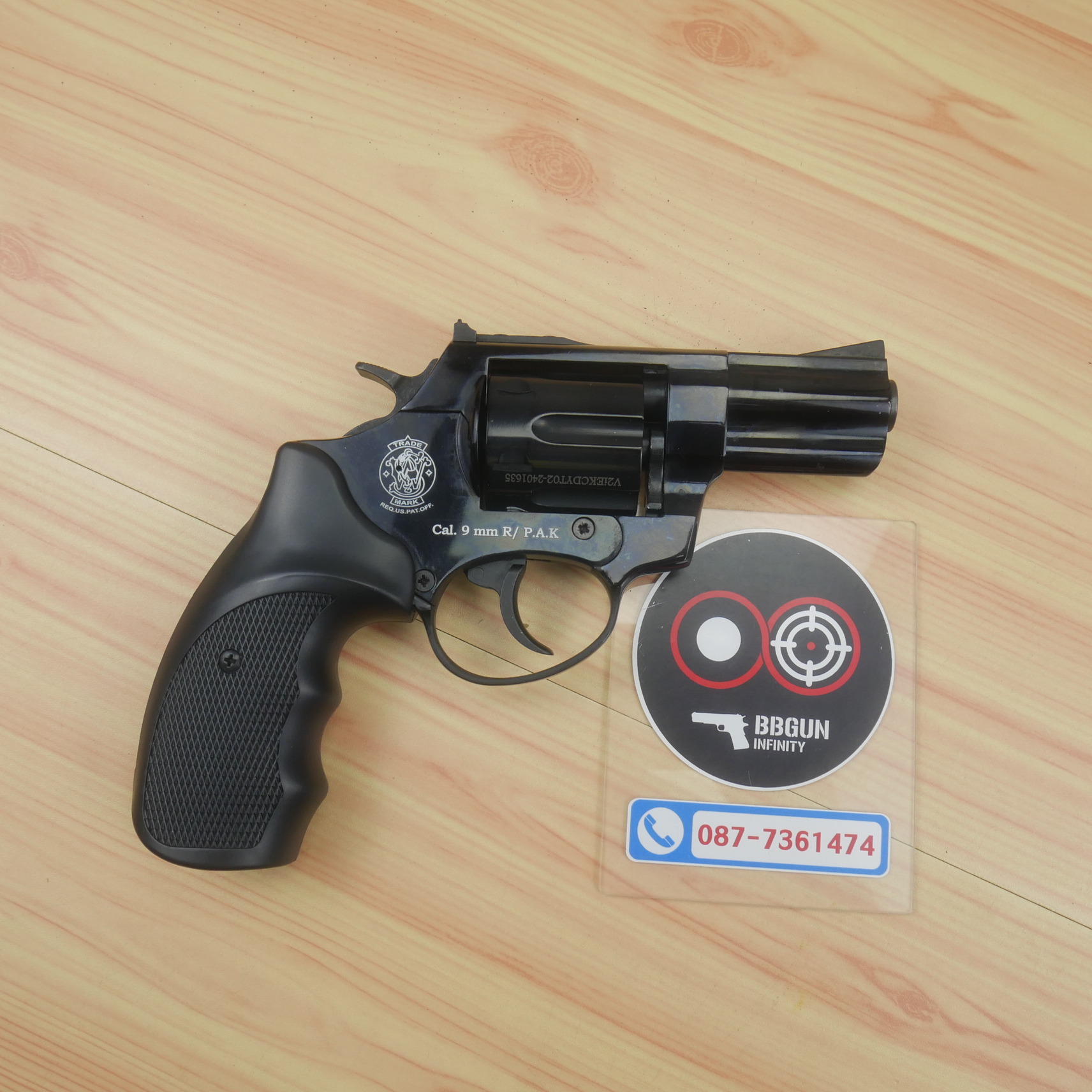 EKOL VIPER 2.5" BLACK แบลงค์กัน ลูกโม่ 2.5 นิ้ว สีดำ Smith & Wesson Revolver BLANK GUN