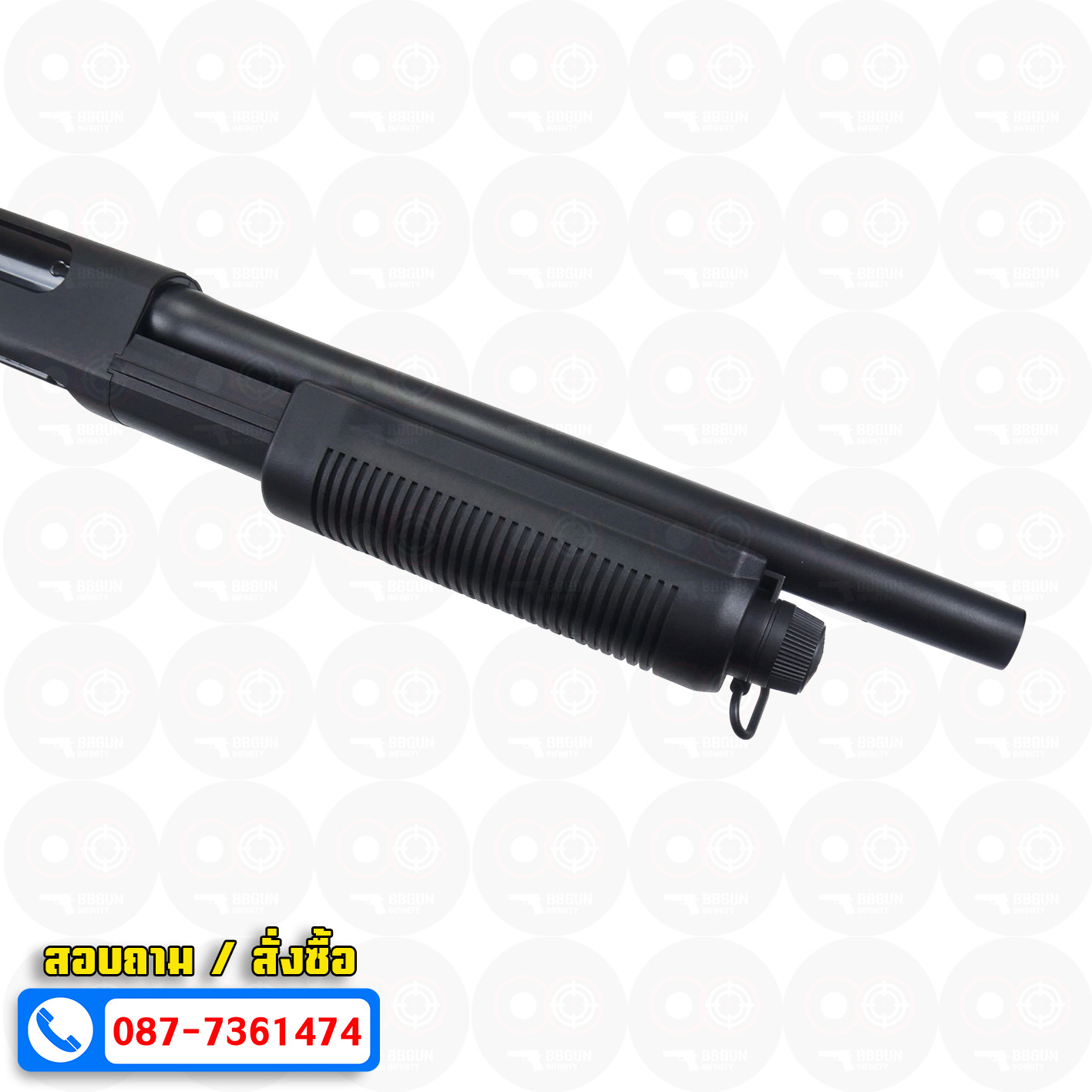 ปืนบีบีกันลูกซอง Cyma CM352 M870 folding Stock หน้าสั้น ท้ายพับ สีดำ (ชักยิงทีละ 3 นัด) Shotgun BB GUN