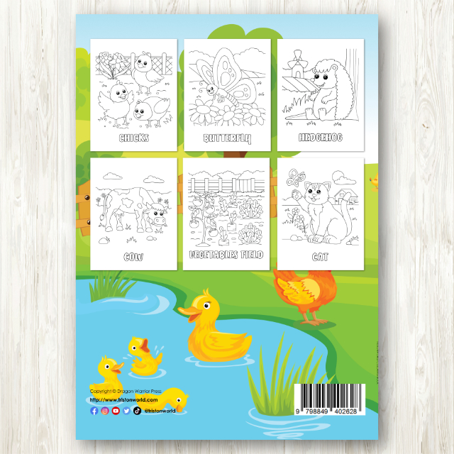 สมุดระบายสี Happy Farm Animals Coloring Book