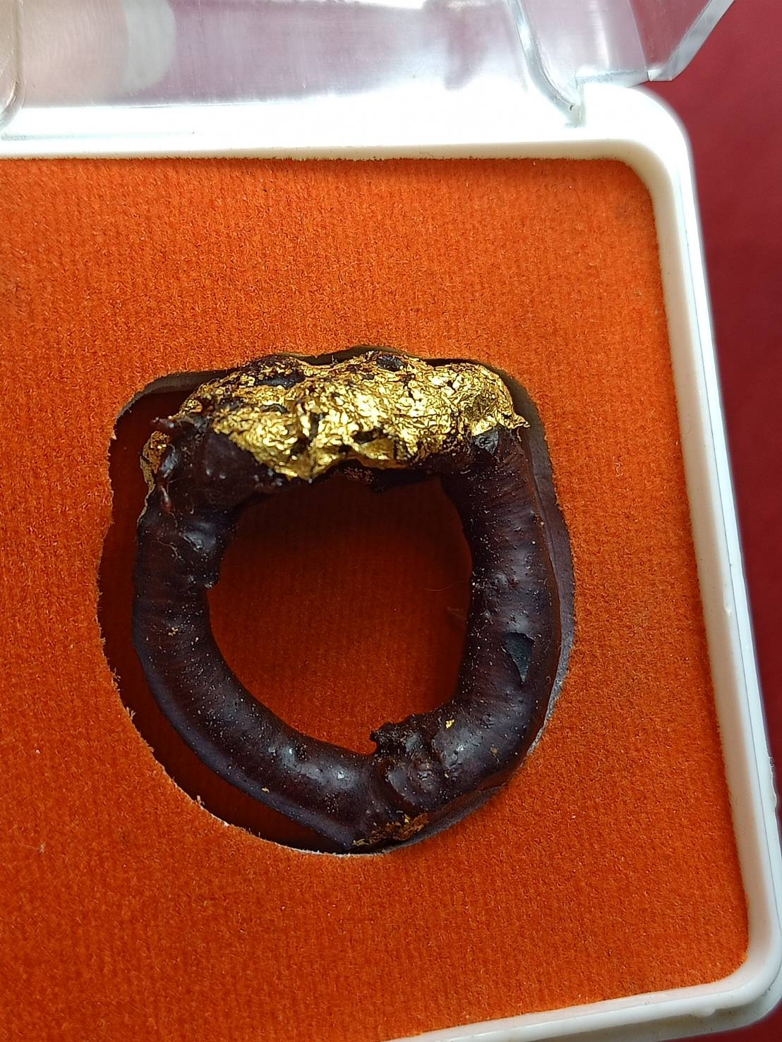 แหวนผูกพระพิรอด (ยอดทุกเรื่อง) ลงรักผสมผงยา วันดอนศาลา จ.พัทลุง ปี 2557 พร้อมกล่อง (SKU-07115)