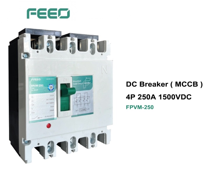 FPVM-250 DC Breaker 4P 160A 1500V 20KA (MCCB) "FEEO"