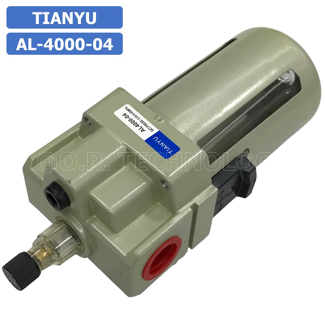 (1ชิ้น) AL-4000-04 อุปกรณ์ผสมน้ำมันหล่อลื่น ตัวผสมน้ำมัน ตัวจ่ายน้ำมันหล่อลื่น Air Lubricator Pneumatic TIANYU AL4000-04