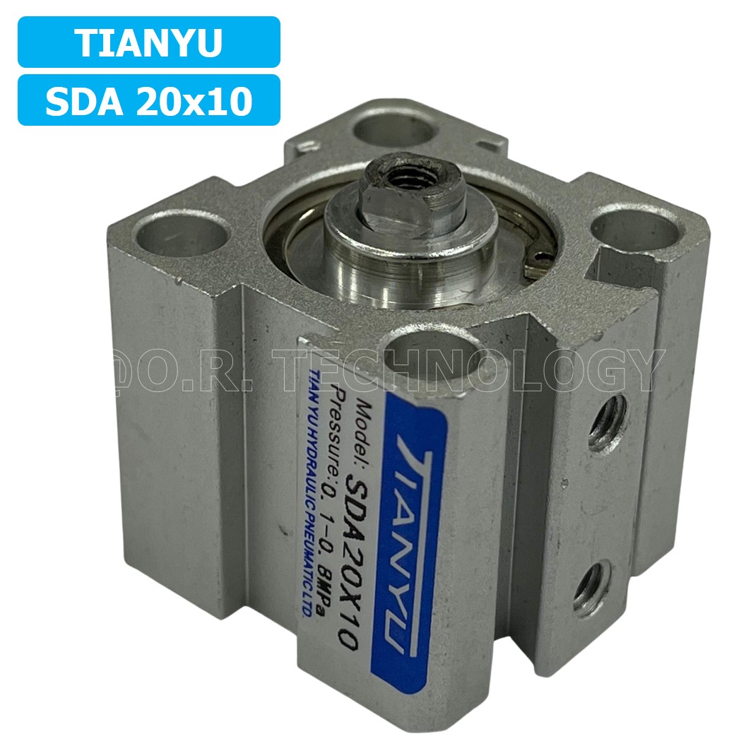 SDA20 กระบอกลมคอมแพค กระบอกลม รุ่นคอมแพค Compact Air Cylinder SDA Series แบบคอมแพค (Bore20 x Stroke10-70) SDA-20