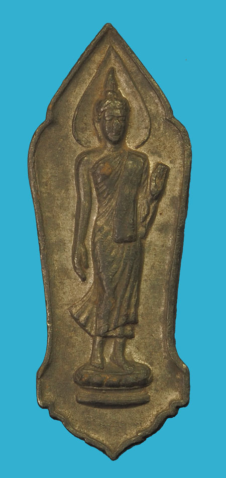 ขายแล้ว*34573 พระพุทธลีลา 25 พุทธศตวรรษ ปี 2500 เนื้อชินตะกั่ว 10