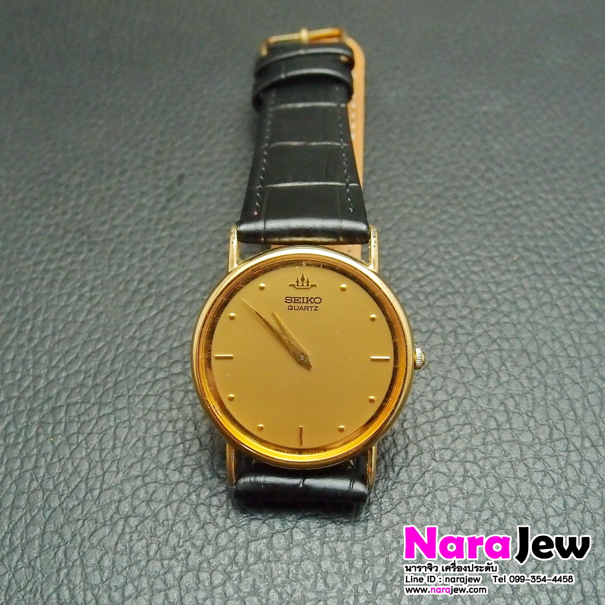 นาฬิกา SEIKO vintage 1987 หน้าปัดสีทอง ของหลุดจำนำ