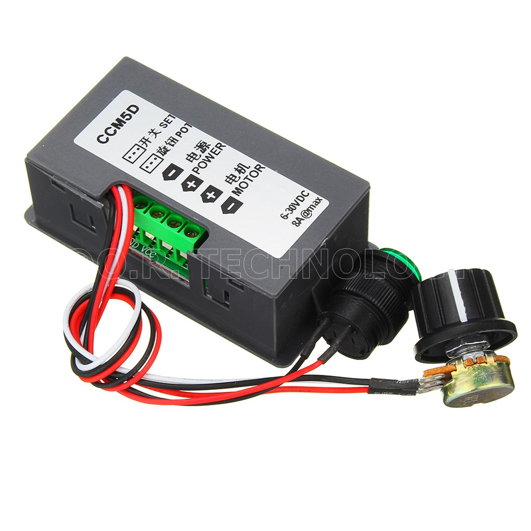 (1ชิ้น) NA611 ที่ควบคุมความเร็ว PWM มอเตอร์ ปรับค่าได้ CCM5D Digital Display LED PWM Motor Controller Adjustable Speed Control Regulator Power-off (Input Voltage 6-30VDC 8A)
