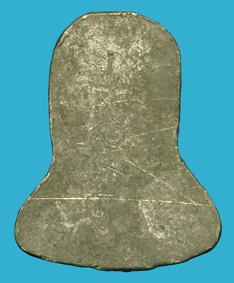 *35928 พระปิดตายันต์ยุ่งครึ่งซีก เจ้าคุณผล วัดหนัง กรุงเทพ หลังจาร เนื้อชินตะกั่ว 6