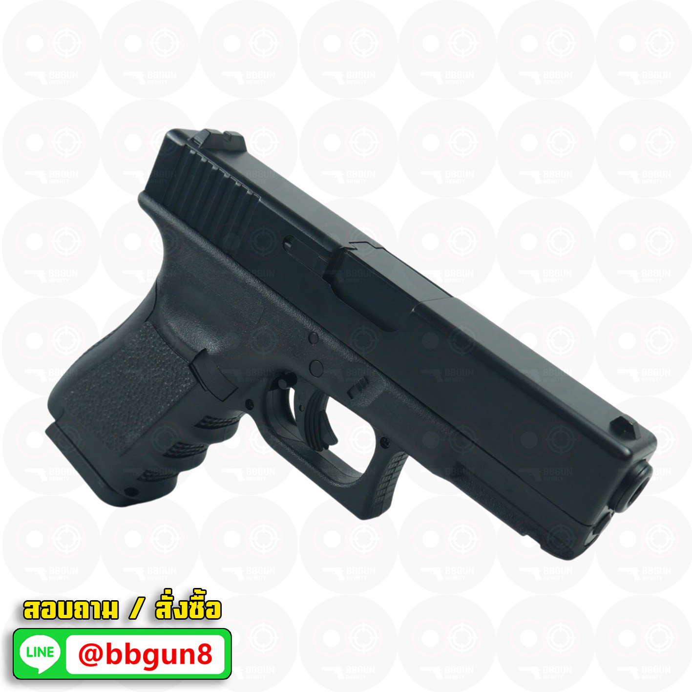 BB GUN ระบบแก๊ส Co2 WINGUN Classical Gun Glock 19 Non-Blowback สไลด์เป็นแบบ Fixed (แรงที่สุดในปืนบีบีกัน)