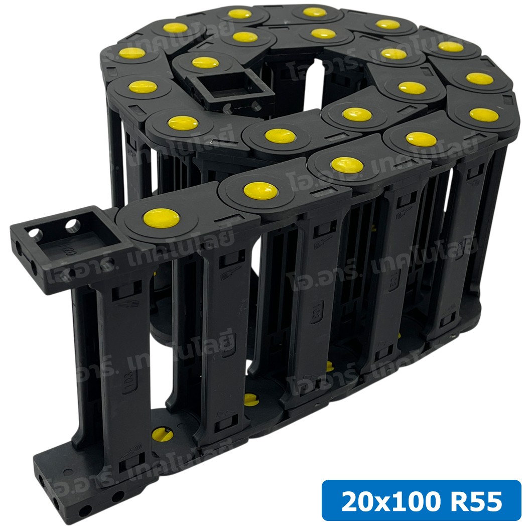 DC-20x100 R55 รางกระดูกงู รางสายไฟ 20x100x1000mm Drag chain engraving machine รางกระดูกงูร้อยสายไฟ Cable Dragchain รางร้อยสายไฟ