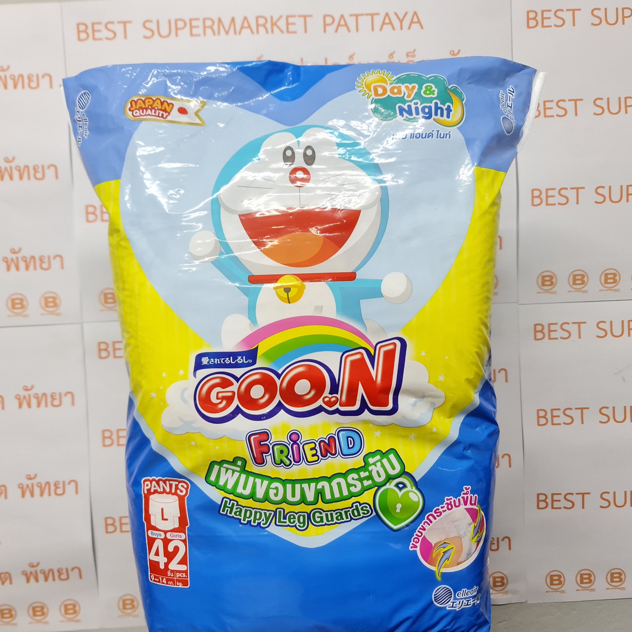 กูนน์ ผ้าอ้อมเด็กสำเร็จรูป แบบกางเกง ขนาด L (9-14 กิโลกรัม) 42 ชิ้น Goon Diaper Size L (9-14 kg) 42 Pieces