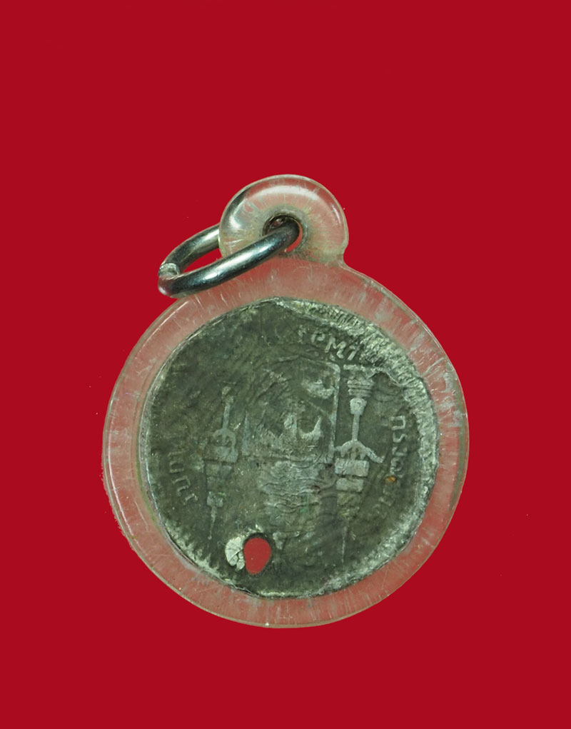 *30822 เหรียญในหลวงรัชกาลที่ 5 ราคาเฟื้องหนึ่ง เนื้อเงิน เลี่ยมพลาสติกเก่า 10.1