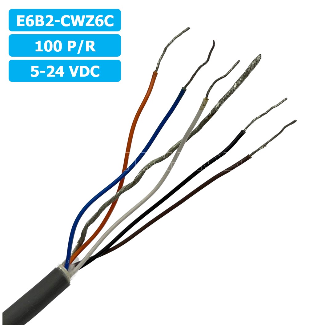(1ชิ้น) E6B2-CWZ6C 100P/R 5-24VDC โรตารี่เอ็นโค้ดเดอร์ ROTARY ENCODER (INCREMENTAL)