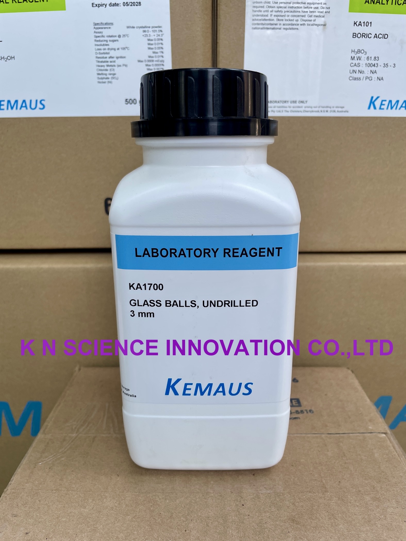 GLASS BEAD, 3 MM Lab KemAus 500 GM KA1700