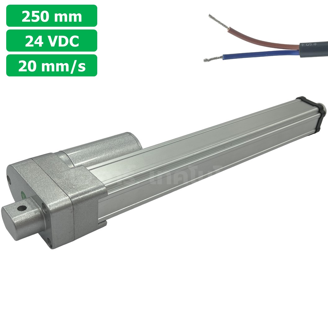 CLB-250 24VDC มอเตอร์ก้านชัก ระยะชัก 250mm 20mm/s 700N Electric Linear Actuator Low Noise เสียงรบกวนน้อย พัตเตอร์ไฟฟ้า Putter มอเตอร์แกนชัก