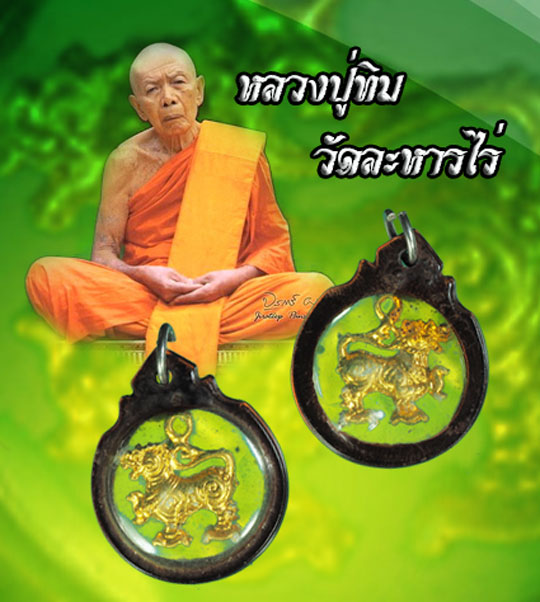 *33723 สิงห์ตะกั่วชุบทอง หลวงปู่ทิม วัดระหารไร่ ระยอง เลี่ยมพลาสติกเดิมจากวัด 12
