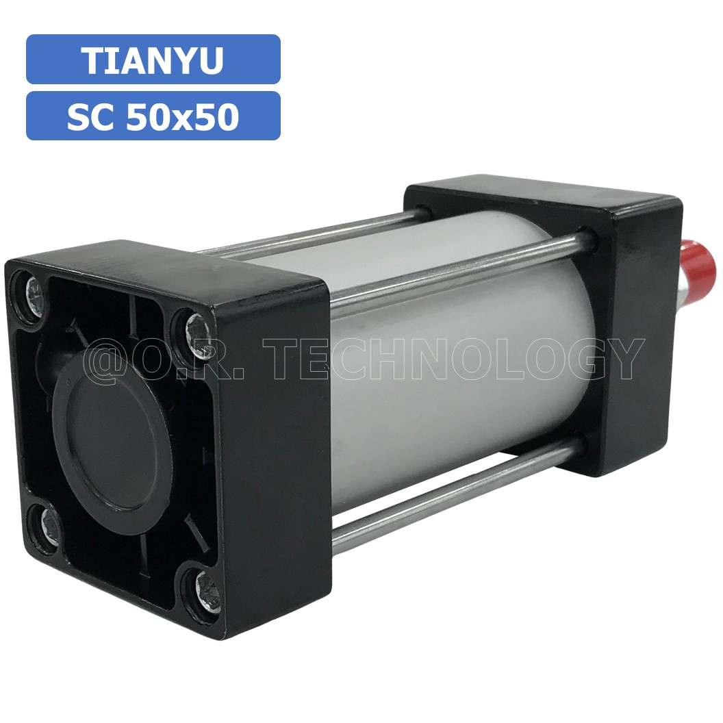 (1ชิ้น) SC 50x50 กระบอกลม รุ่นมาตรฐาน กระบอกลม 4 เสา Standard Cylinder Air Pneumatic แบบสี่เสา