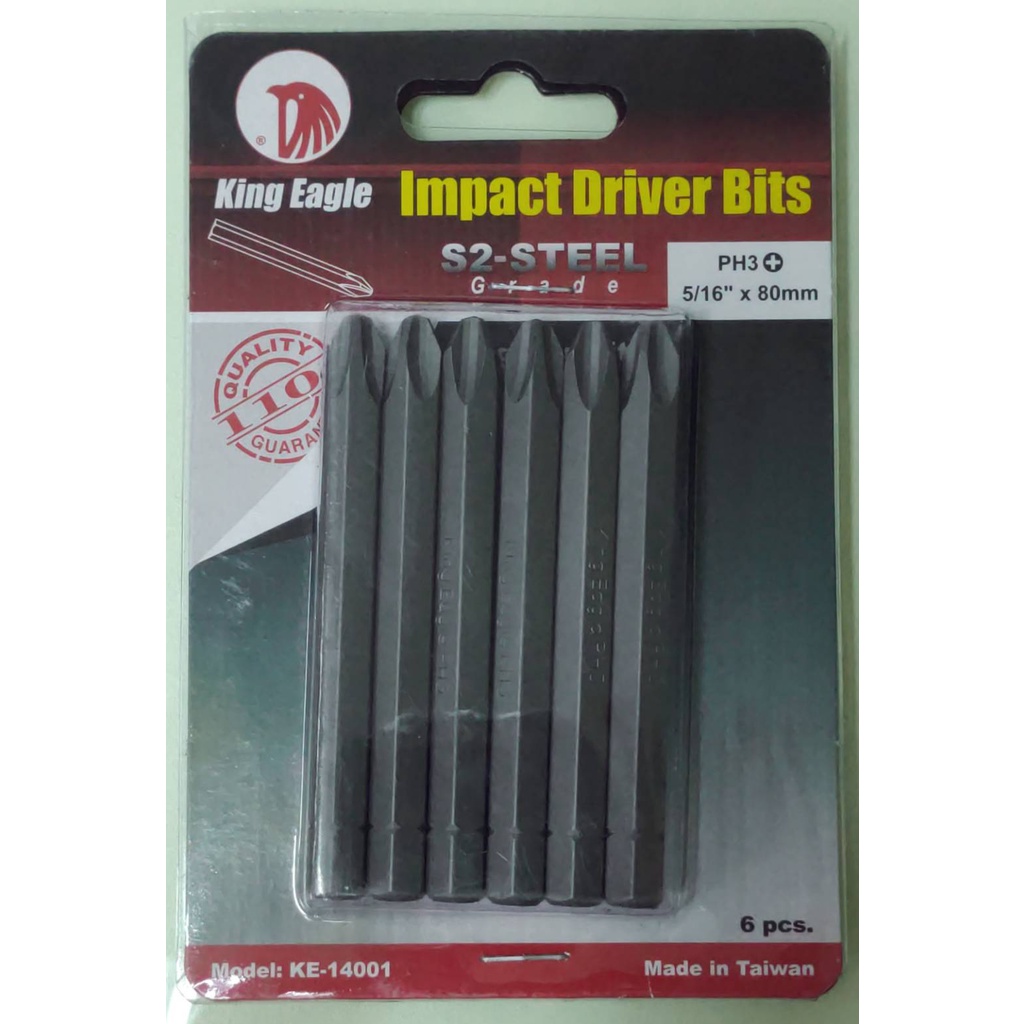 ดอกไขควงตอกชุบแข็งปลายแหลม PH2 / PH3 ราคาถูก (1แผง มี 6 อัน) (ราคารวมแวท) หัวไขควง ดอกไขควงปลอกแม่เหล็ก