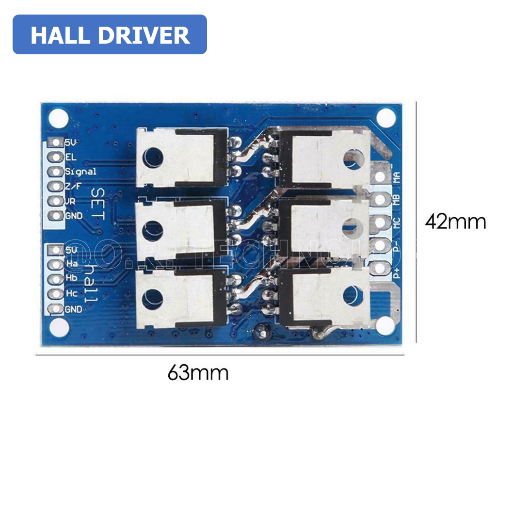 (1ชิ้น) AA693 บอร์ดไดร์ฟมอเตอร์ไร้แปลงถ่าน โมดูลไดร์ฟมอเตอร์ไร้แปลงถ่าน DC 12V-36V 15A 500W Brushless Motor Controller Hall Motor Balanced Car Driver Board with Hall Driver