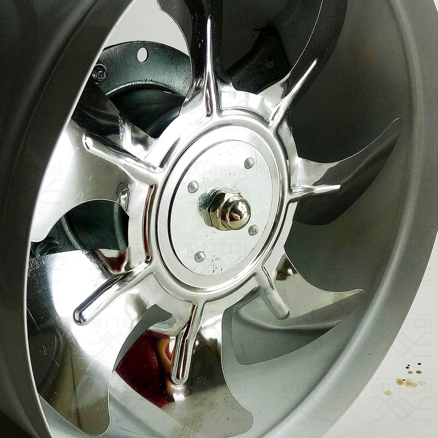 MJ-Tech พัดลมดูดอากาศ ใบพัดสแตนเลส ขนาด 8 นิ้ว แบบท่อ Axis Fan สีขาว