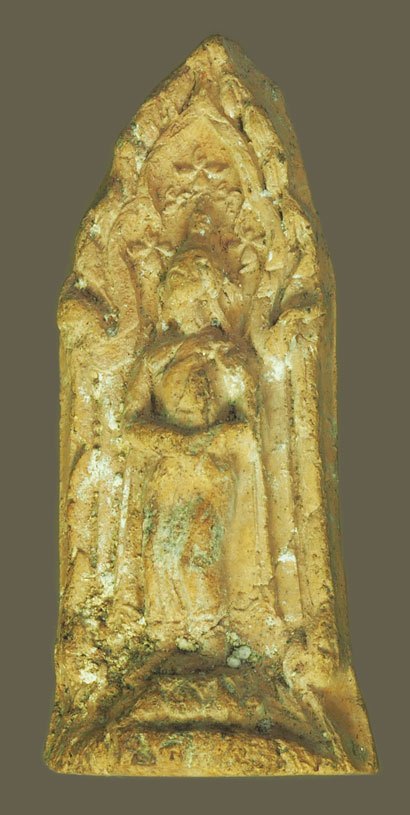 *39131 พระกรุพิมพ์ปางถวายเนตร วัดเชียงงา บ้านหมี่ ลพบุรี เนื้อดิน 13