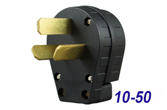LK3351 NEMA 10-50P Straight Blade Angle Plug 50 Amp, 125/250 Volt "LKEW