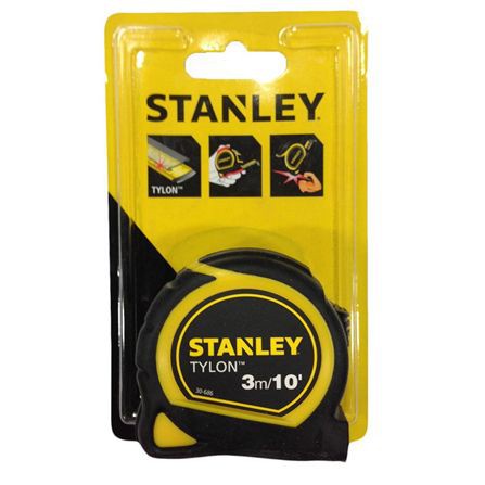 ตลับเมตร STANLEY แท้ 3 ม. หุ้มยาง TYLON ตลับเมตรหุ้มยาง (กล่องละ6อัน,ราคารวมแวท) มาพร้อมตัวล็อคสายวัด มีที่หนีบเข็มขัด