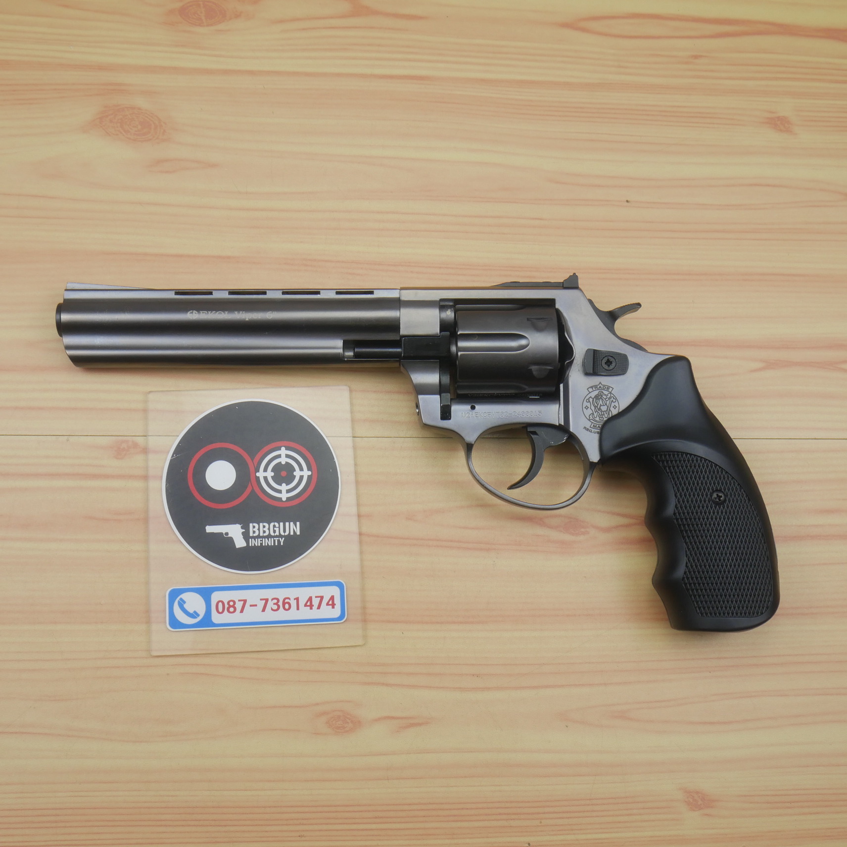 แบลงค์กันลูกโม่ Ekol Viper 6 นิ้ว สีฟูม Revolver 6" Blank Gun