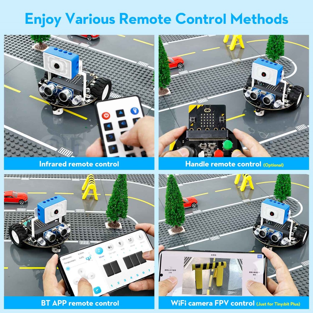 YB-002-CB Yahboom Tinybit Plus ชุดหุ่นยนต์ไมโครบิต พร้อมโมดูลกล้อง Tiny:bit Plus Smart Robot Car **พร้อมบอร์ด Microbit** for Microbit V2/V1.5