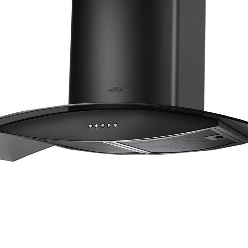 เครื่องดูดควันกระโจมกระจกโค้ง MEX สีดำ รุ่น KV737B90