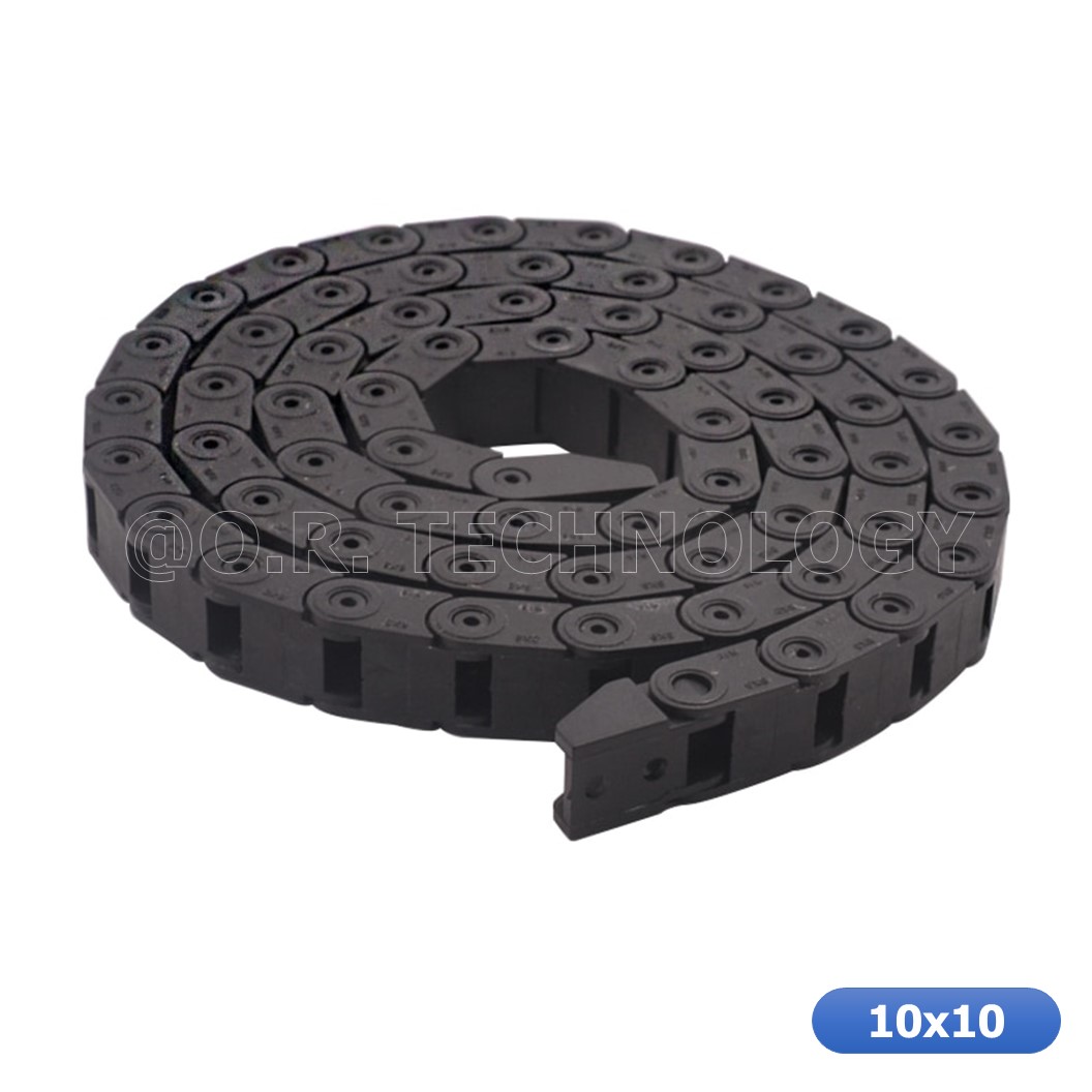 (1ชิ้น) NC028 รางสายไฟ กระดูกงู รางกระดูกงูร้อยสายไฟ Drag chain engraving machine ขนาด 10x10 R18