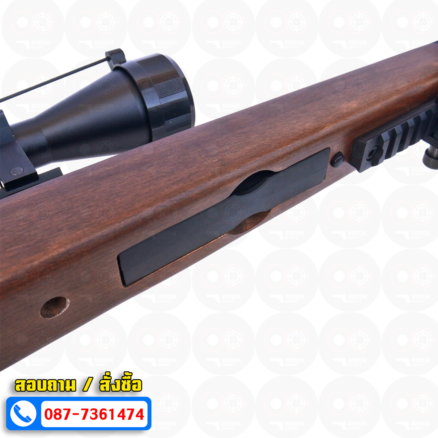 บีบีกันสไนเปอร์ไรเฟิล Double Bell 204-1 VSR-10 พันท้ายไม้แท้ Varmint Thumbhole Air Cocking BB GUN Sniper Rifle