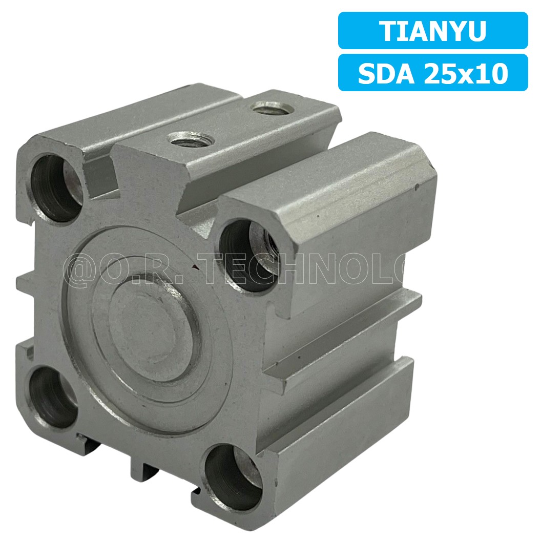 (1ชิ้น) SDA 25x10 กระบอกลมคอมแพค กระบอกลม รุ่นคอมแพค Compact Air Cylinder SDA Series แบบคอมแพค