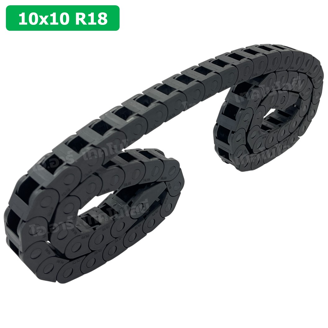 DC-10x10 R18 รางกระดูกงู รางสายไฟ 10x10x1000mm Drag chain engraving machine รางกระดูกงูร้อยสายไฟ Cable Dragchain รางร้อยสายไฟ